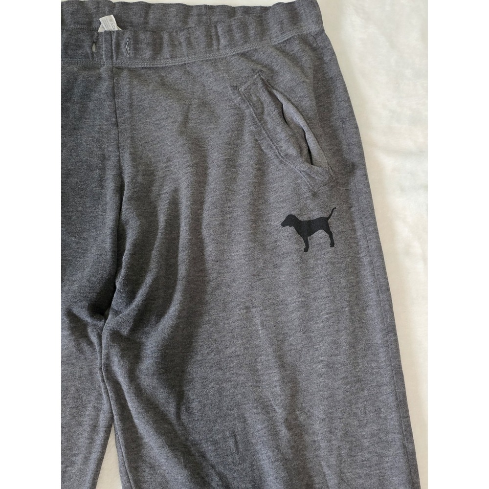 Victoria's Secret PINK Womens Medium Gray Wide Leg PINK Butt Spellout Logo Y2K - Picture 4 of 8